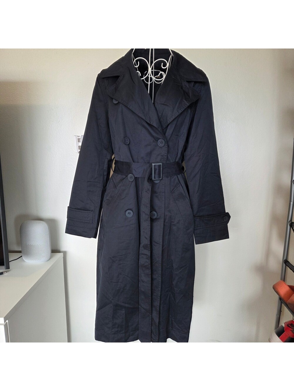 Piombo Women's Navy Trench Coat Size XS